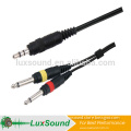 A/V cable,Stereo 3.5 jack to mono 6.35 jack A/V cable,professional A/V cable